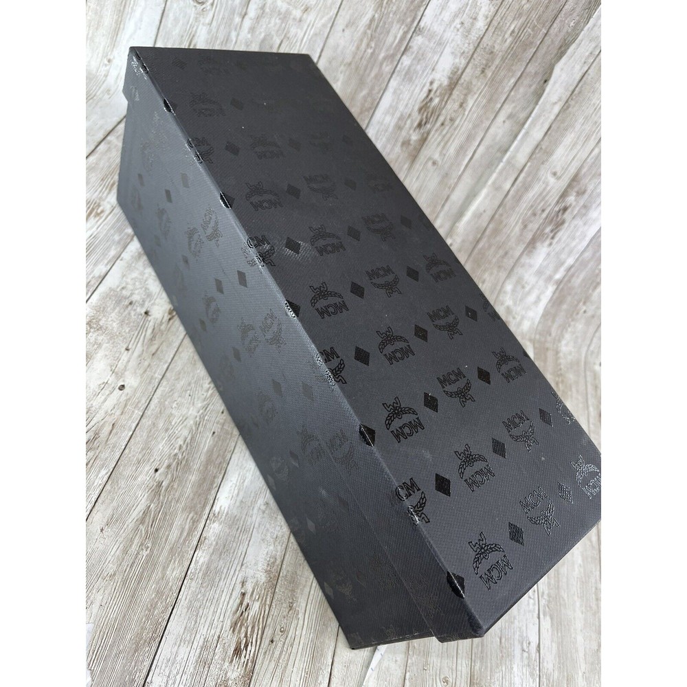 Box Only 100% Authentic MCM Men's Visetos Slides Sandals Shoes